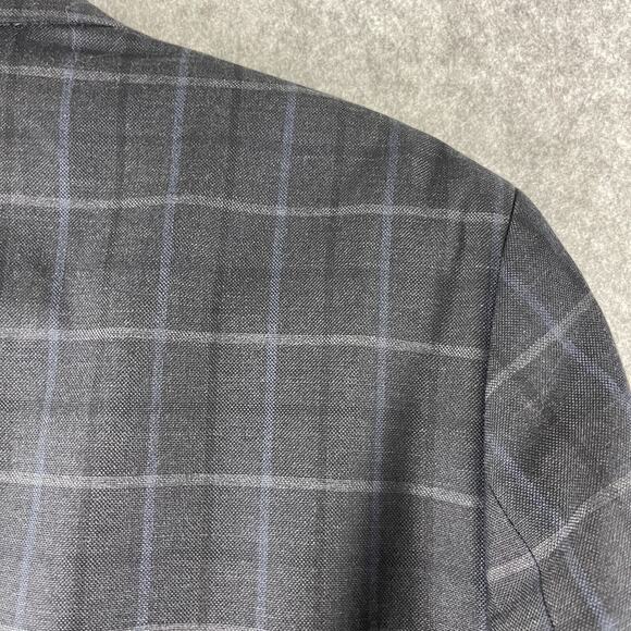 Stafford Year Round Blazer Sport Coat Mens 42R Blue Plaid Classic Fit Travel - Picture 16 of 16